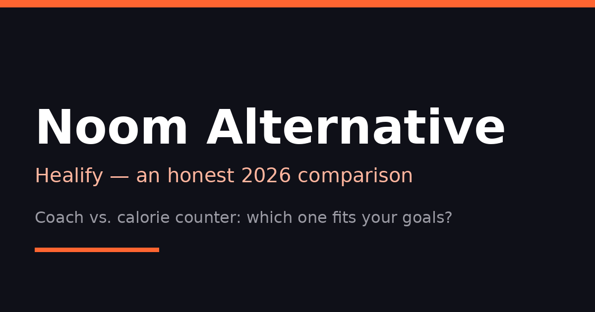 Noom Alternative: Healify — Honest 2026 Comparison